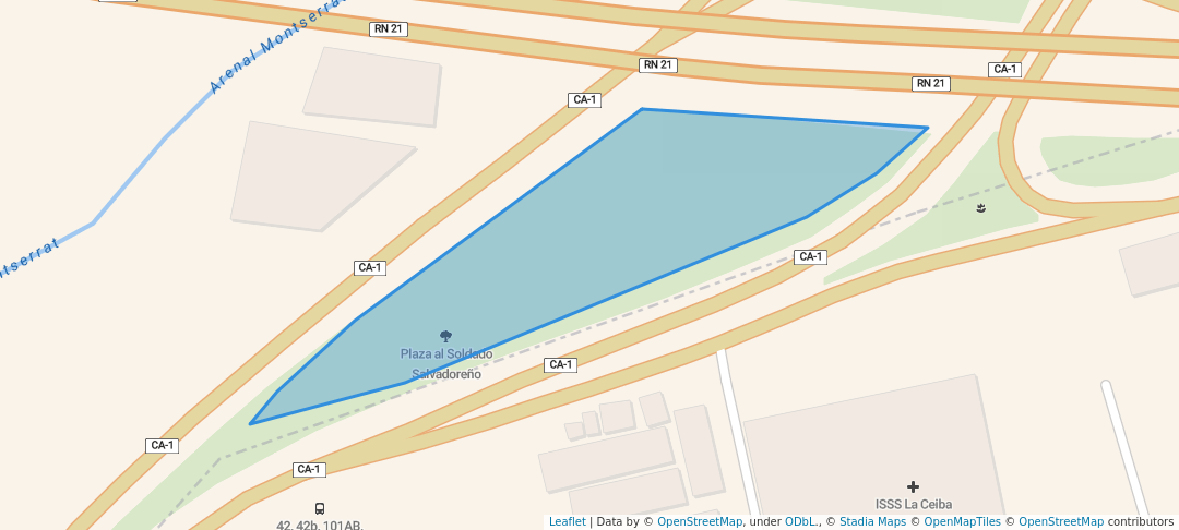 walking in Plaza al Soldado Salvadoreño map in San Salvador