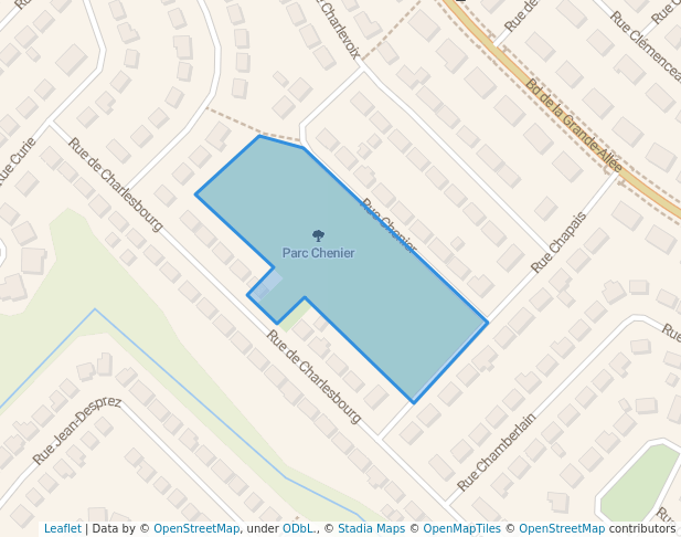 walking in Parc Chenier map in Boisbriand