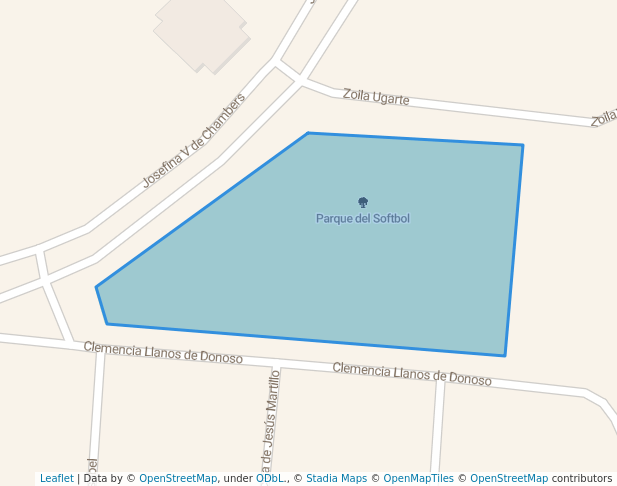 walking in Parque del Softbol map in Guayaquil