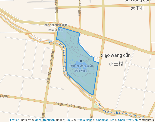 walking in 和平公园 map in Tai Yuan Shi