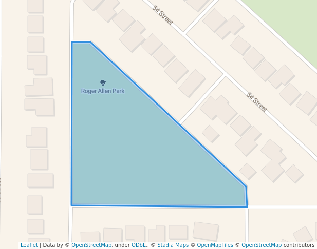 walking in Roger Allen Park map in Rocky Mountain House