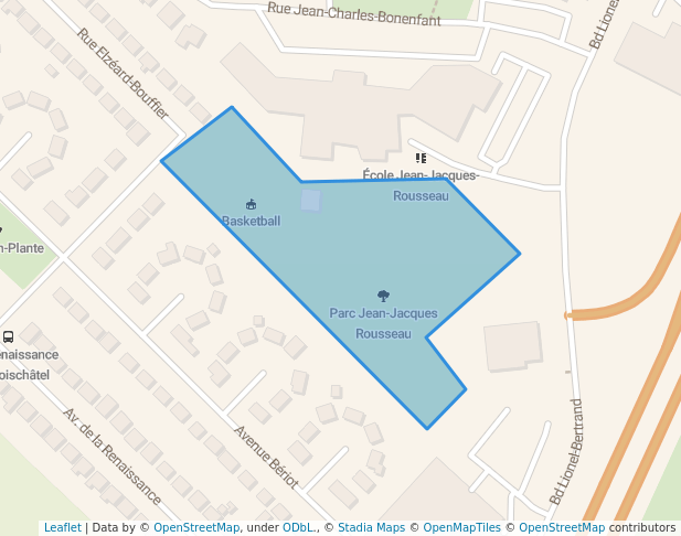 walking in Parc Jean-Jacques Rousseau map in Boisbriand