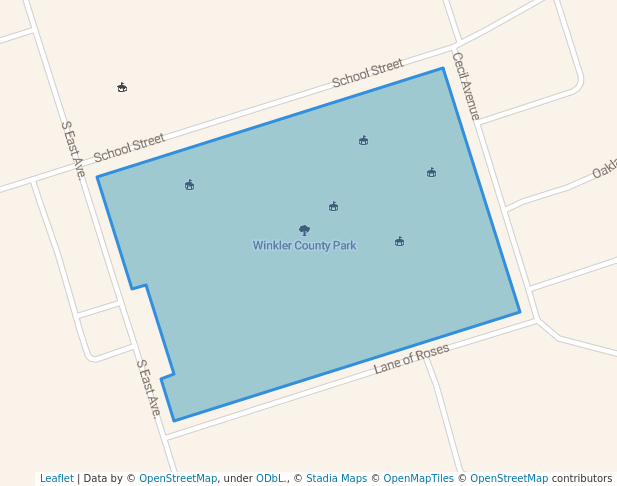 walking in Winkler County Park map in Kermit