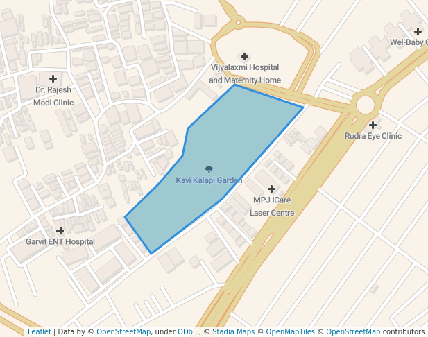 walking in Kavi Kalapi Garden map in Surat