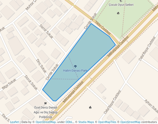 walking in Halim Danacı Parkı map in Kapaklı