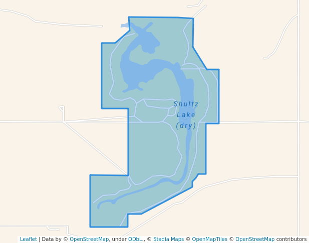 walking in Schultz State WIldlife Management Area map in Hardesty