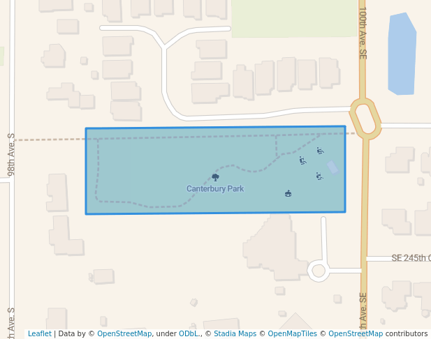 walking in Canterbury Park map in Kent
