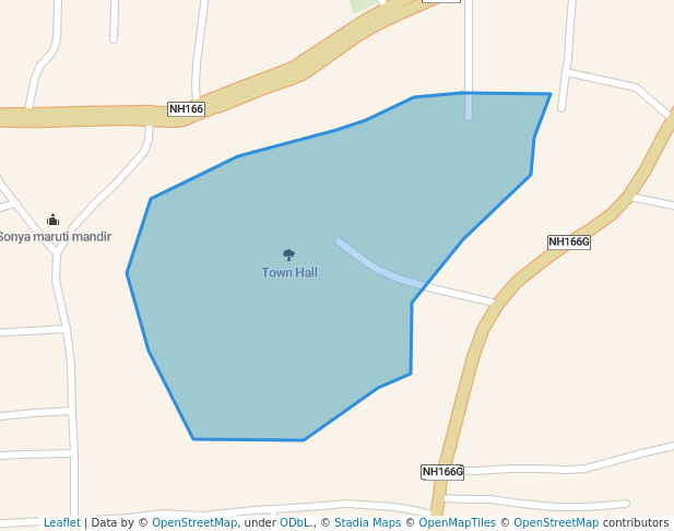 walking in Town Hall map in Kolhapur