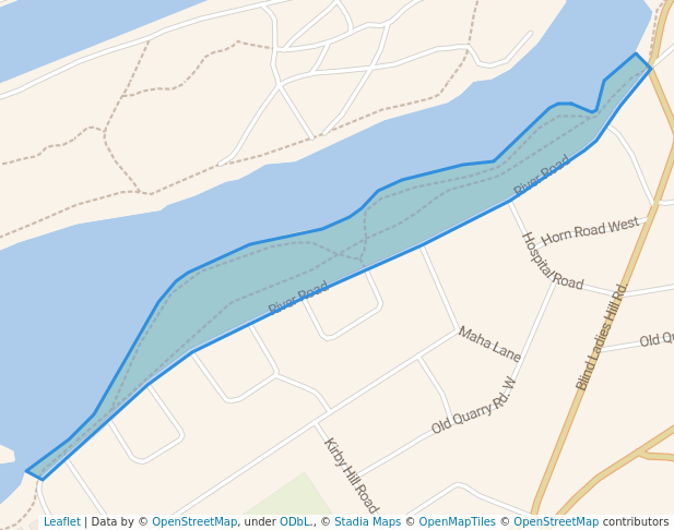 walking in Recreation Park map in Kahnawake
