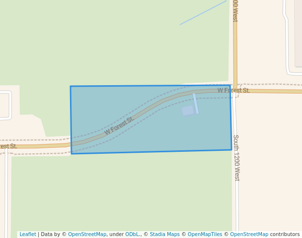 walking in Town Green map in Brigham City