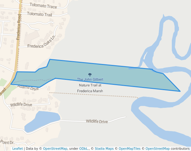 The John Gilbert Nature Trail at Frederica Marsh