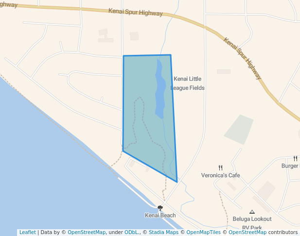 walking in Kenai Municipal Park map in Kenai