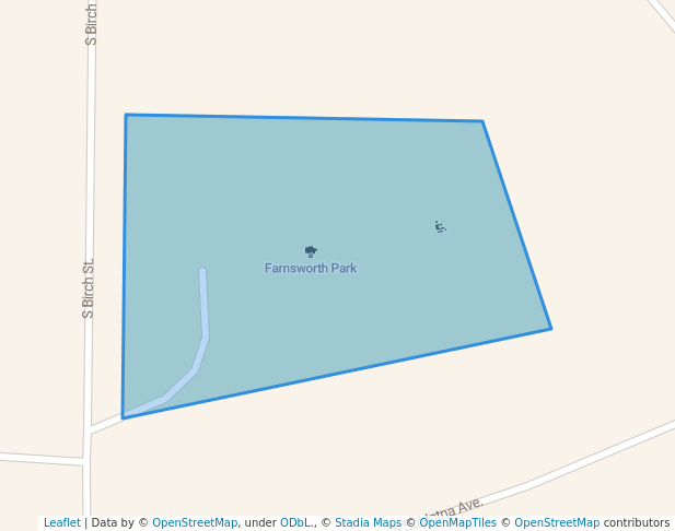 walking in Farnsworth Park map in Soldotna