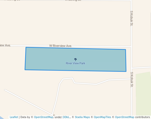 walking in River View Park map in Soldotna