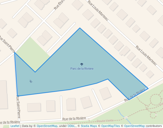 walking in Parc de la Rivière map in Sainte-Thérèse