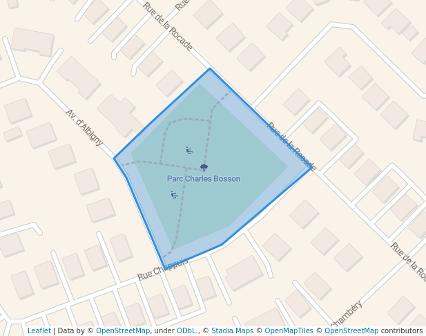 walking in Parc Charles Bosson map in Sainte-Thérèse