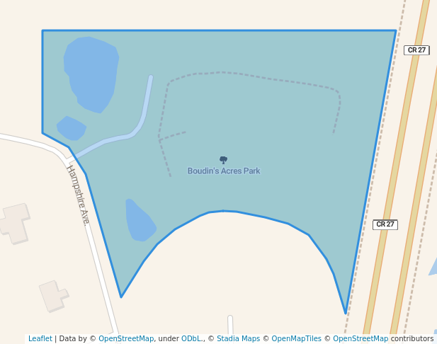 walking in Boudin's Acres Park map in Savage