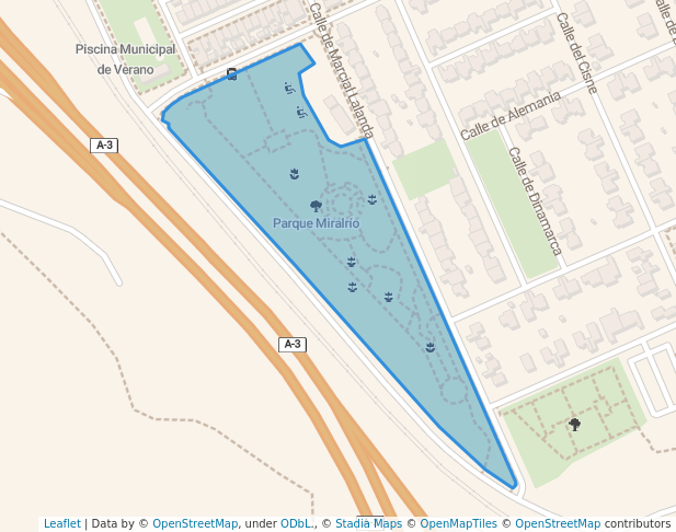 walking in Parque Miralrío map in Rivas-Vaciamadrid