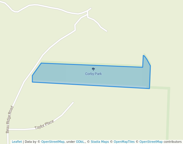 walking in Corby Park map in Sooke
