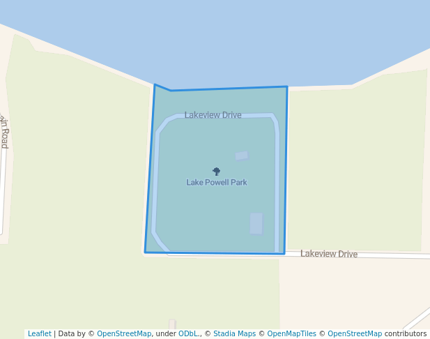 walking in Lake Powell Park map in Panama City Beach