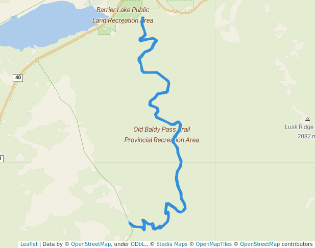 Old Baldy Pass Trail Provincial Recreation Area