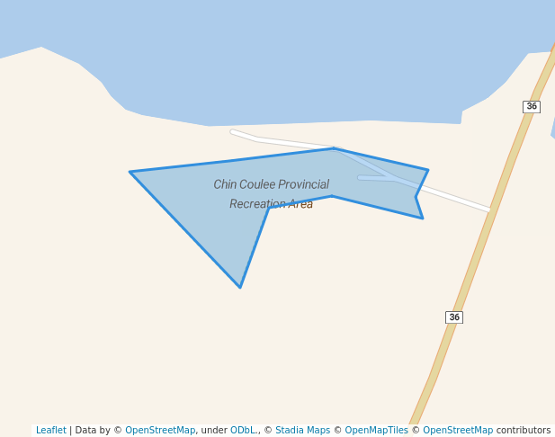 walking in Chin Coulee Provincial Recreation Area map in Wrentham