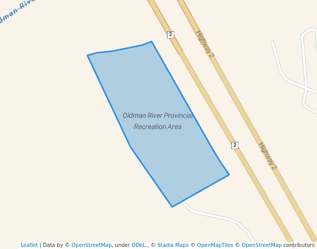 walking in Oldman River Provincial Recreation Area map in Fort Macleod