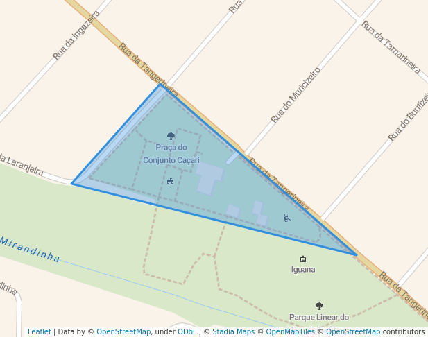 walking in Praça do Conjunto Caçari map in Boa Vista