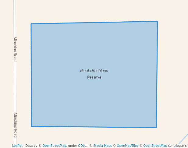 walking in Picola Bushland Reserve map in Barmah
