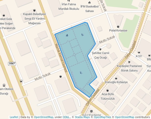 walking in Veli Çeken Parkı map in Kapaklı