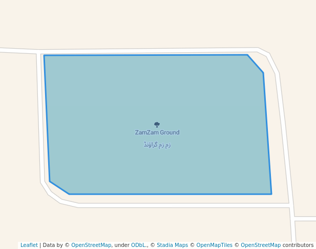 walking in ZamZam Ground map in Rahim Yar Khan