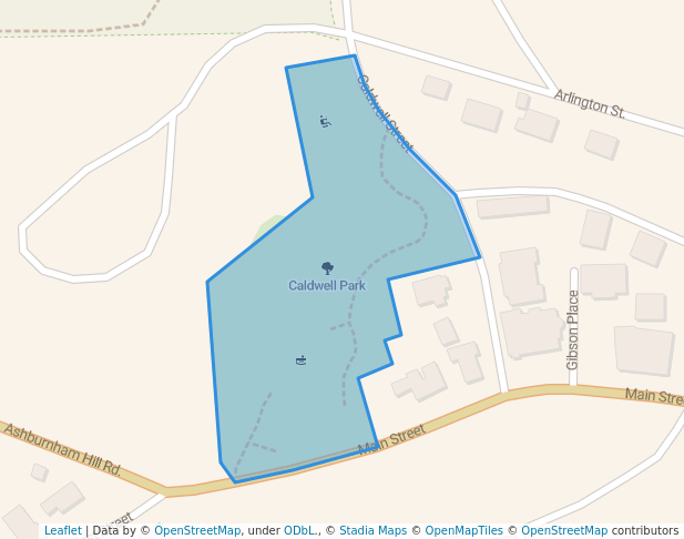 walking in Caldwell Park map in Fitchburg