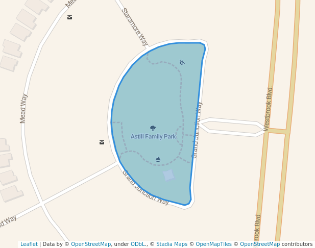 walking in Astill Family Park map in Roseville