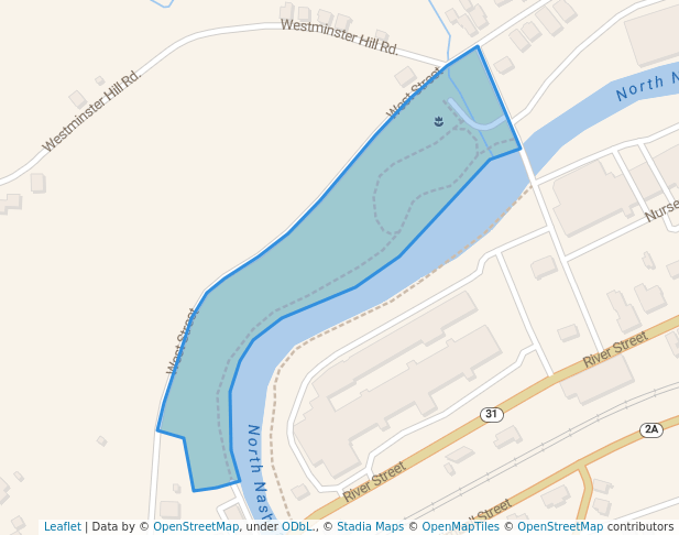 walking in Gateway Park map in Fitchburg