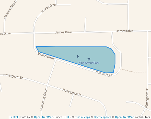 walking in King Arthur Park map in North Mankato