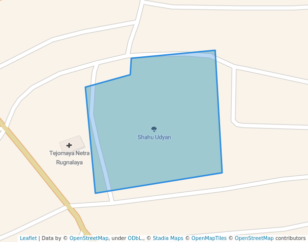 walking in Shahu Udyan map in Kolhapur