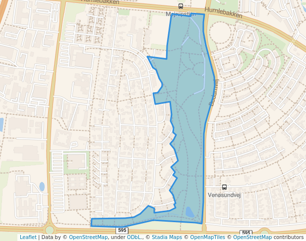 walking in Bundgårdsparken map in Aalborg