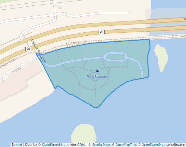 walking in Parc Sabourin map in Vaudreuil-Dorion