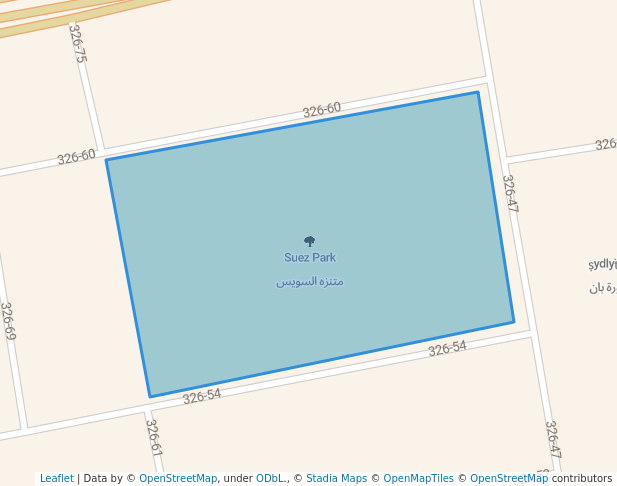 walking in Suez Park map in Baghdad