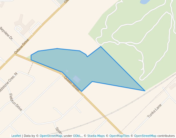 walking in Komoka Park map in Komoka