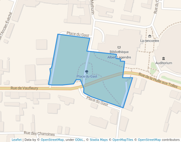 walking in Place du Gast map in Laval