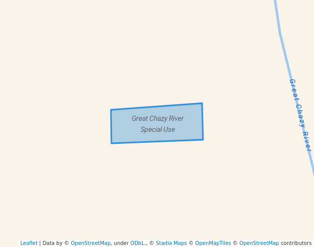 walking in Great Chazy River Special Use map in Champlain