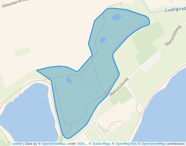 walking in Wildpark map in Ingolstadt