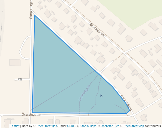 walking in Borgarparken map in Hudiksvall