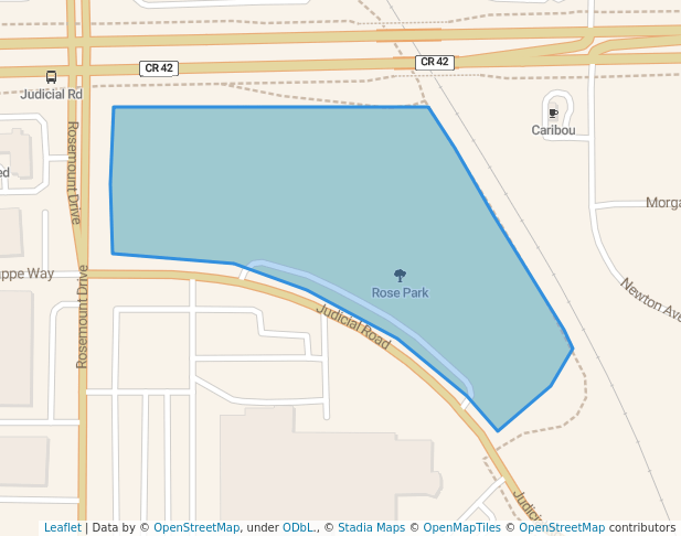 walking in Rose Park map in Burnsville