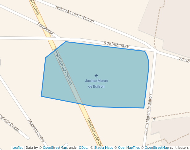 walking in Jacinto Moran de Buitron map in Guayaquil