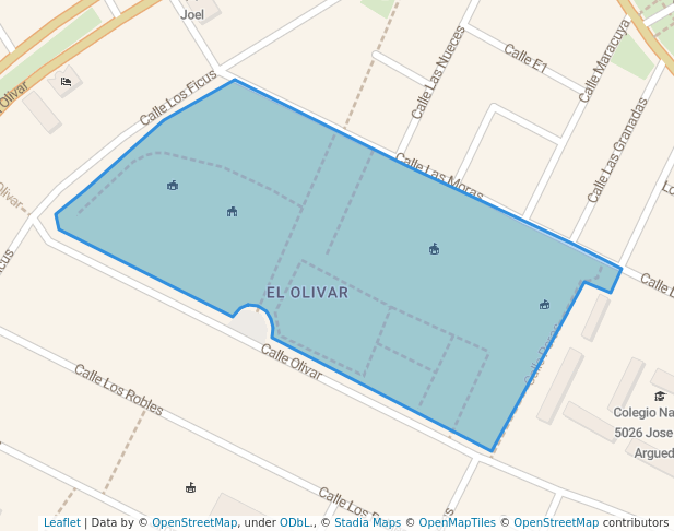 walking in Parque de la Bandera (Las Brujas) map in Callao