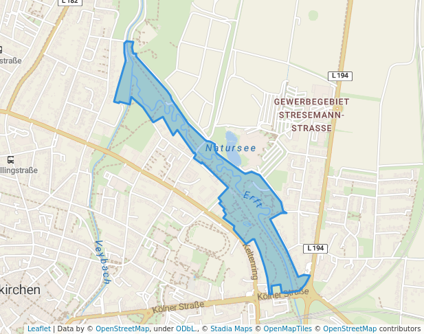 walking in Erftauen map in Euskirchen