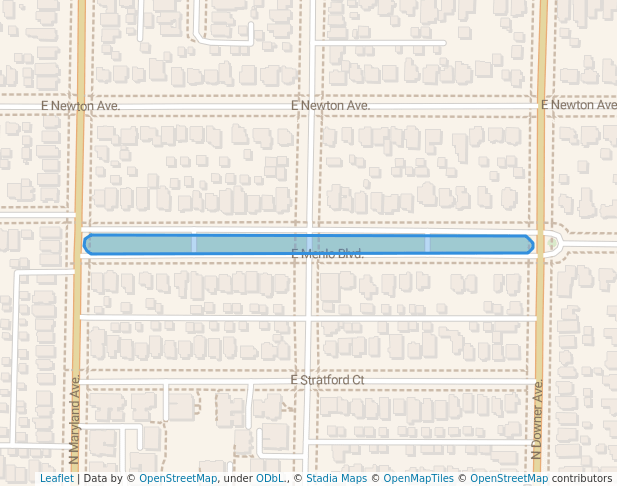 walking in Menlo Boulevard Park map in Shorewood