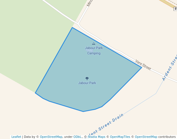 walking in Jabour Park map in South Grafton